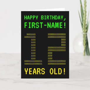 Diversión, Geeky, Nerdy "12 AÑOS DE EDAD!" Tarjeta