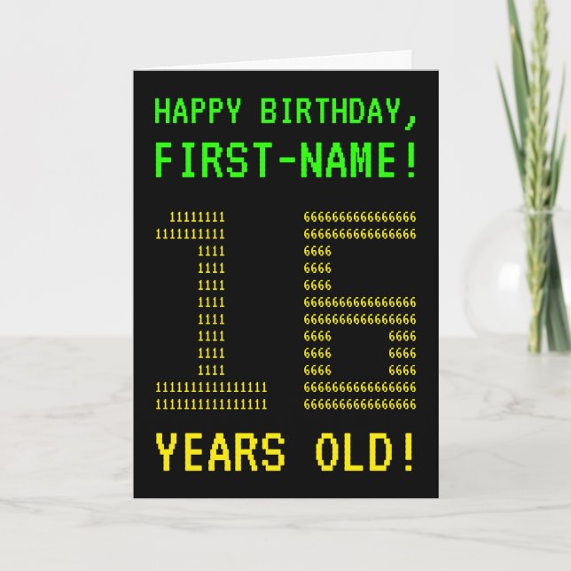 Diversión, Geeky, Nerdy "16 AÑOS DE EDAD!" Tarjeta (Anverso)