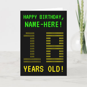 Diversión, Geeky, Nerdy "18 AÑOS DE EDAD!" Tarjeta