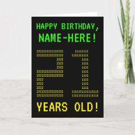 Diversión, Geeky, Nerdy "21 AÑOS DE EDAD!" Tarjeta