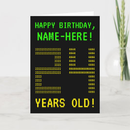 Diversión, Geeky, Nerdy "24 AÑOS DE EDAD!" Tarjeta