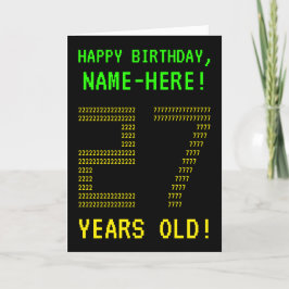 Diversión, Geeky, Nerdy "27 AÑOS DE EDAD!" Tarjeta
