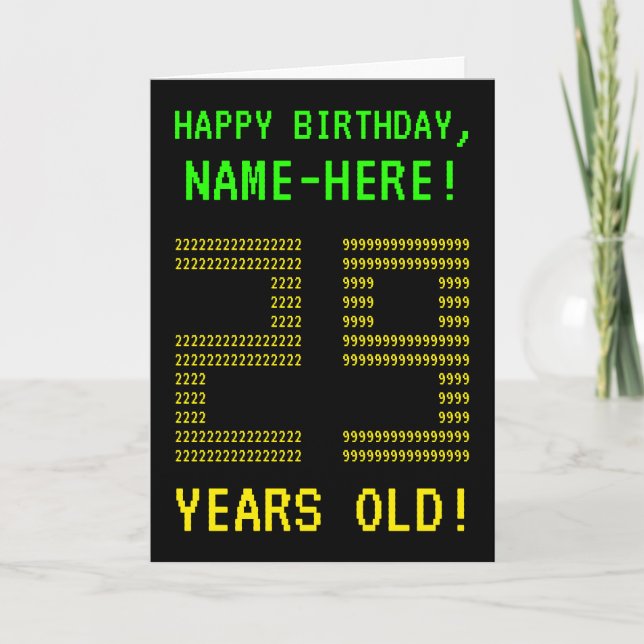 Diversión, Geeky, Nerdy "29 AÑOS DE EDAD!" Tarjeta (Anverso)