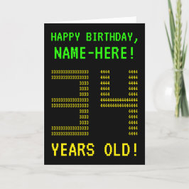 Diversión, Geeky, Nerdy "34 AÑOS DE EDAD!" Tarjeta