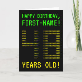 Diversión, Geeky, Nerdy "48 AÑOS DE EDAD!" Tarjeta