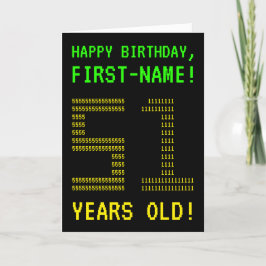 Diversión, Geeky, Nerdy "51 AÑOS DE EDAD!" Tarjeta