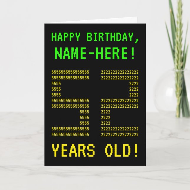Diversión, Geeky, Nerdy "52 AÑOS DE EDAD!" Tarjeta (Anverso)