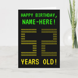 Diversión, Geeky, Nerdy "52 AÑOS DE EDAD!" Tarjeta