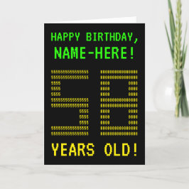Diversión, Geeky, Nerdy "58 AÑOS DE EDAD!" Tarjeta