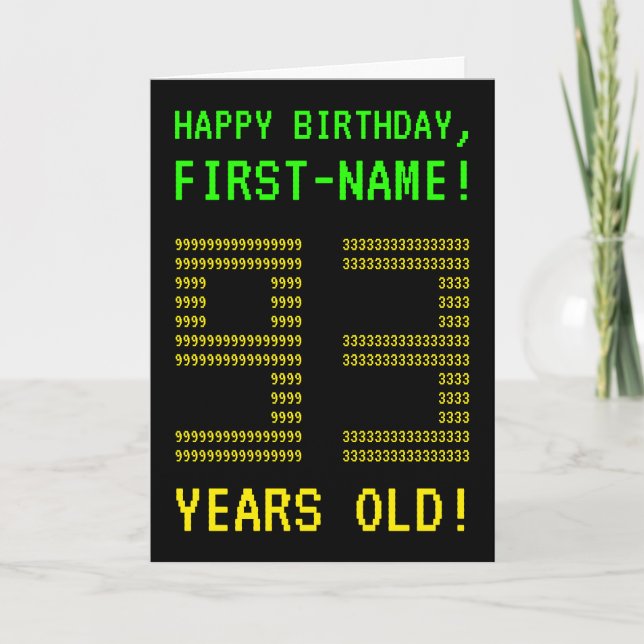 Diversión, Geeky, Nerdy ¡93 AÑOS! Tarjeta de cumpl (Anverso)