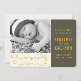 Diversión grita bebé foto niño anuncio de nacimien