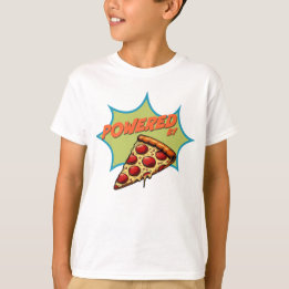 Diversión impulsada por camiseta de pizza