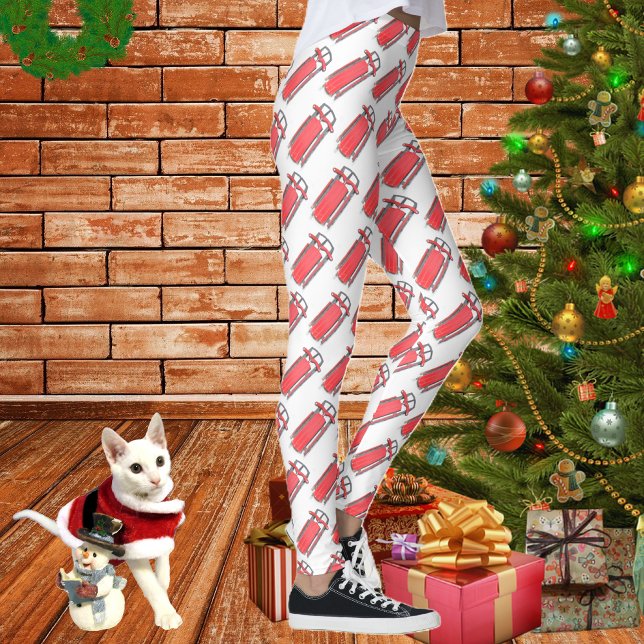 Diversión invernal - ¡Vamos a dormir! Leggings (Subido por el creador)