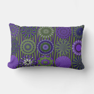 Diversión Kaleidoscope, almohada lumbar morado ver