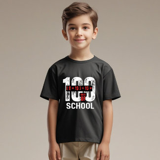 Diversión matemática 100 días de camiseta para esc