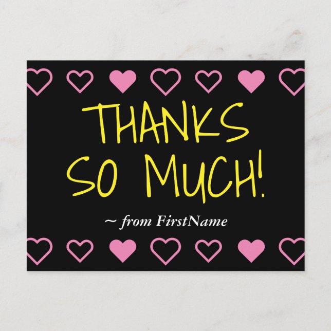 Diversión "¡MUCHAS GRACIAS!" + Postales de Corazón (Anverso)