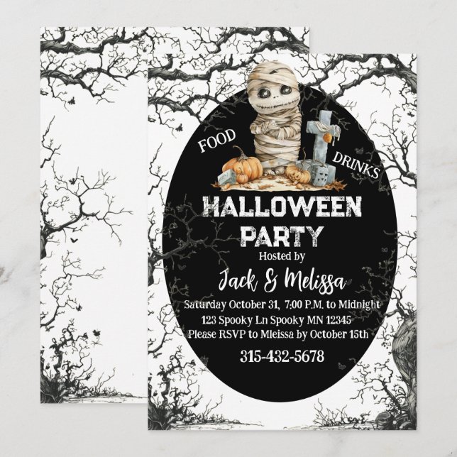 Diversión nocturna de la espuma - Invitación a la  (Anverso / Reverso)