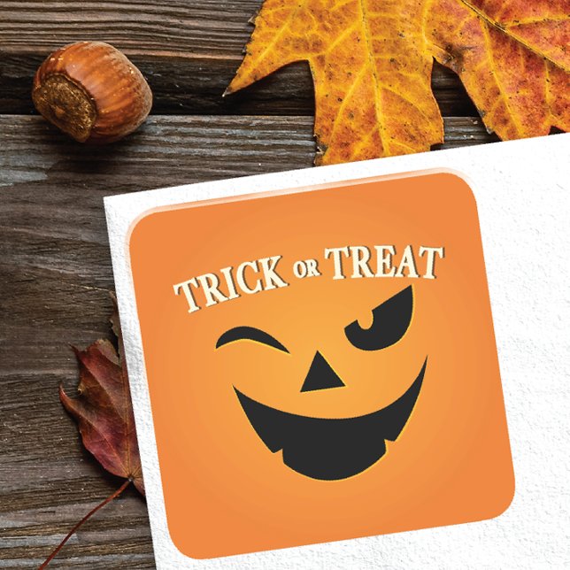 DIVERSIÓN o trato a feliz Pegatina de Halloween (Subido por el creador)