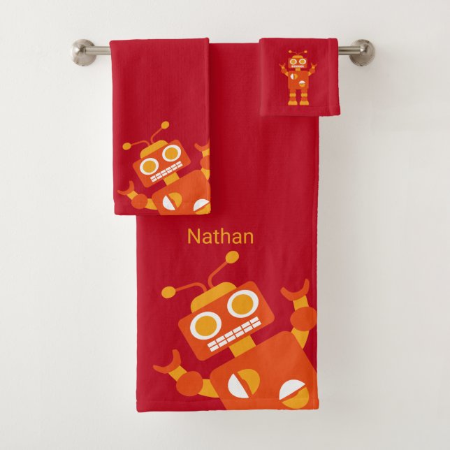 Diversión personalizada robot del rojo anaranjado (In situ)
