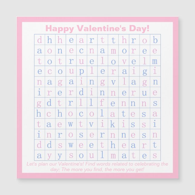 Diversión personalizada, rompecabezas de palabras  (Anverso)