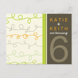 Diversión retro grita invitaciones de cumpleaños a