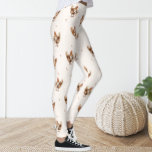 Diversión suave Pastel Hen Pollo Leggings<br><div class="desc">Las piernas adornaban el patrón de pollo.</div>