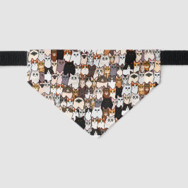 Diversión Tantos gatos y gatitos patrón de collage