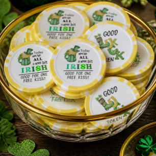 Diversión Un Poco Irlandés Ficha de la Suerte Po