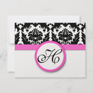 Diversión y Funky Heart Damask Grape Trim RSVP