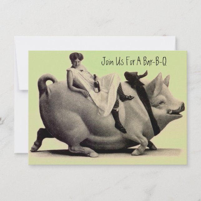 Diversión y invitaciones antiguas festivas de la (Anverso)