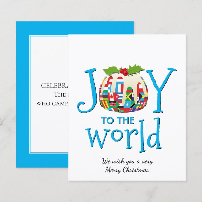 Divertida ALEGRÍA A LA Tarjeta MUNDIAL De Navidade (Anverso / Reverso)