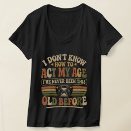 Divertida camiseta de cuello en V para mujer "Actú
