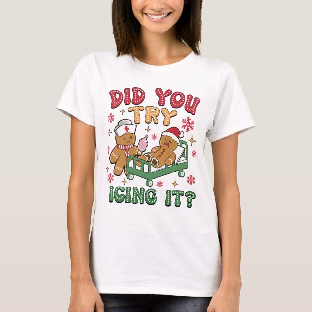 Divertida camiseta de Navidades de enfermeras (Anverso)