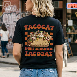Divertida Camiseta Retro de Tacocat Palíndromo par
