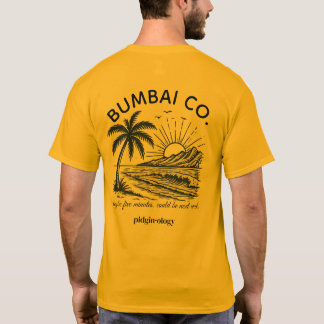 Divertida Camiseta Retro Surf Gold de Bumbai Co. e