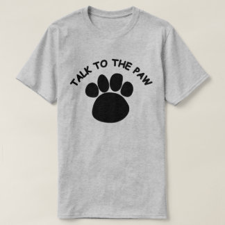 Divertida charla con la camiseta gris de Paw Mens