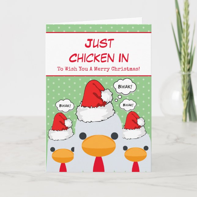 Divertida Gallina Divertida En Feliz Navidad (Anverso)