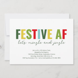 Divertida invitación a fiesta de Navidades de AF