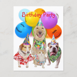 Divertida invitación a fiesta para niños de perros