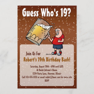 Divertida invitación a la fiesta de cumpleaños núm