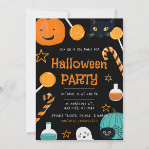 Divertida invitación a la fiesta de Halloween