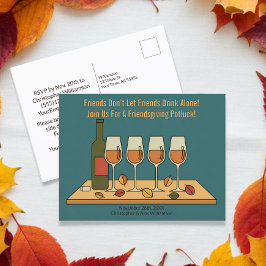 Divertida invitación a Potluck de Acción de Gracia