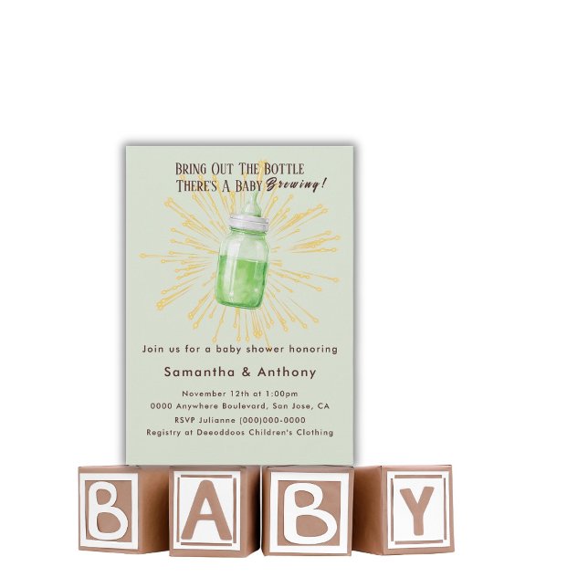 Divertida invitación de baby shower para cerveza (Subido por el creador)