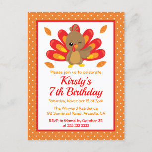 Divertida invitación de cumpleaños de Acción de Gr