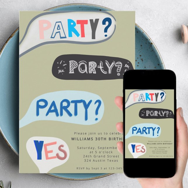 Divertida invitación de cumpleaños manuscrita a ma (Subido por el creador)