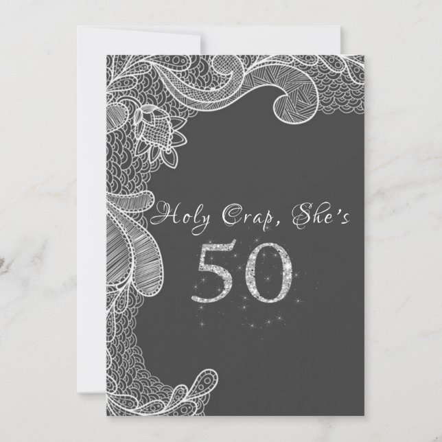 Divertida invitación de cumpleaños número 50 (Anverso)