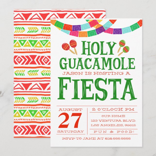 ¡DIVERTIDA INVITACIÓN DE FIESTA! (Anverso / Reverso)