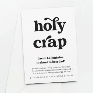 Divertida Invitación de Fiesta de Pañales para Pap