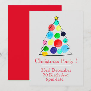Divertida invitación de fiesta para Navidades de á