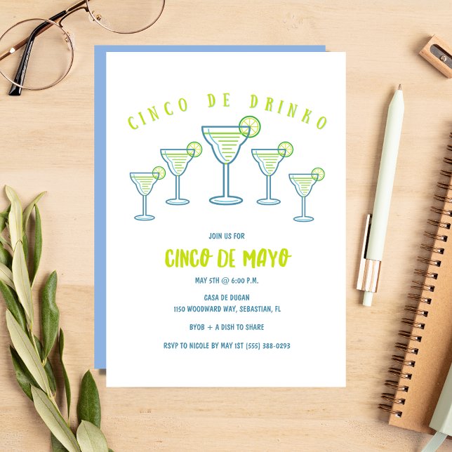 Divertida invitación de Margarita Cinco de Mayo (Subido por el creador)